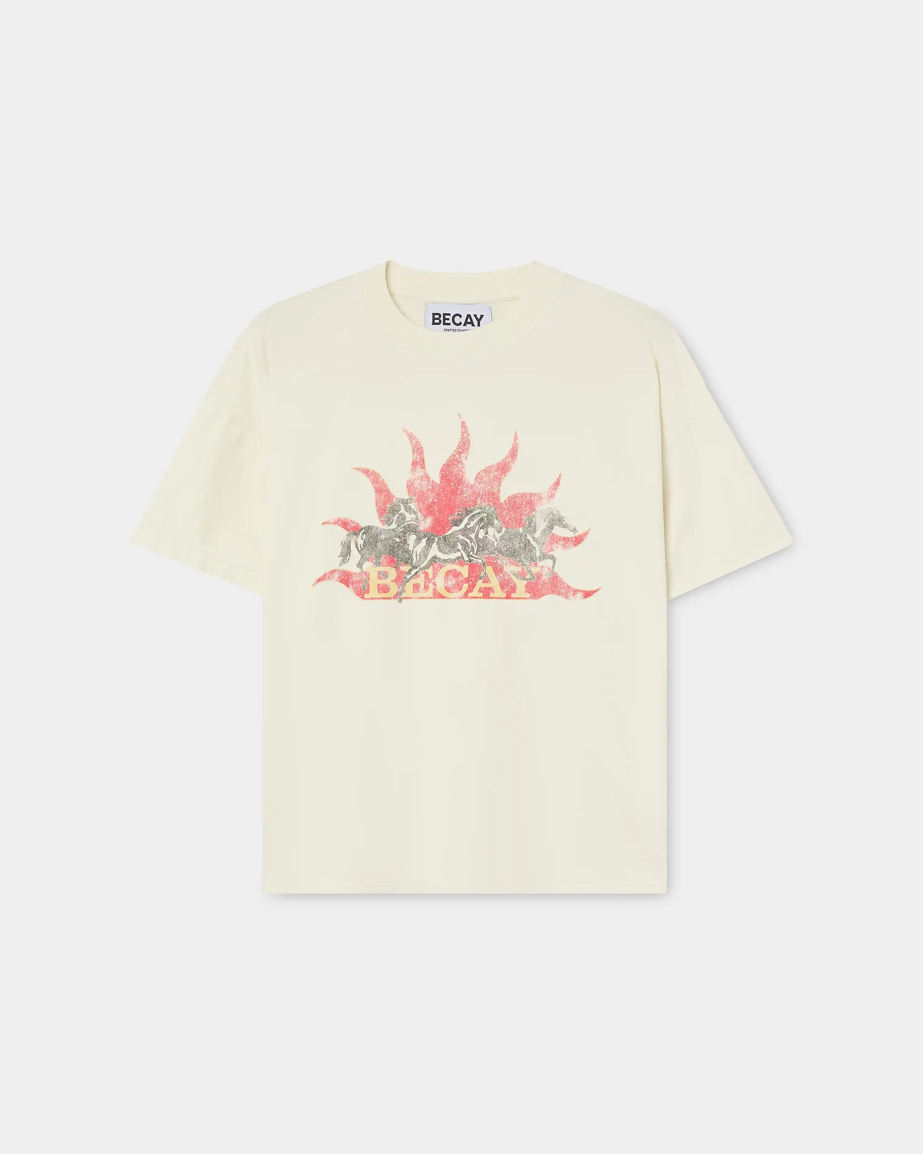 Horses T-Shirt Cream