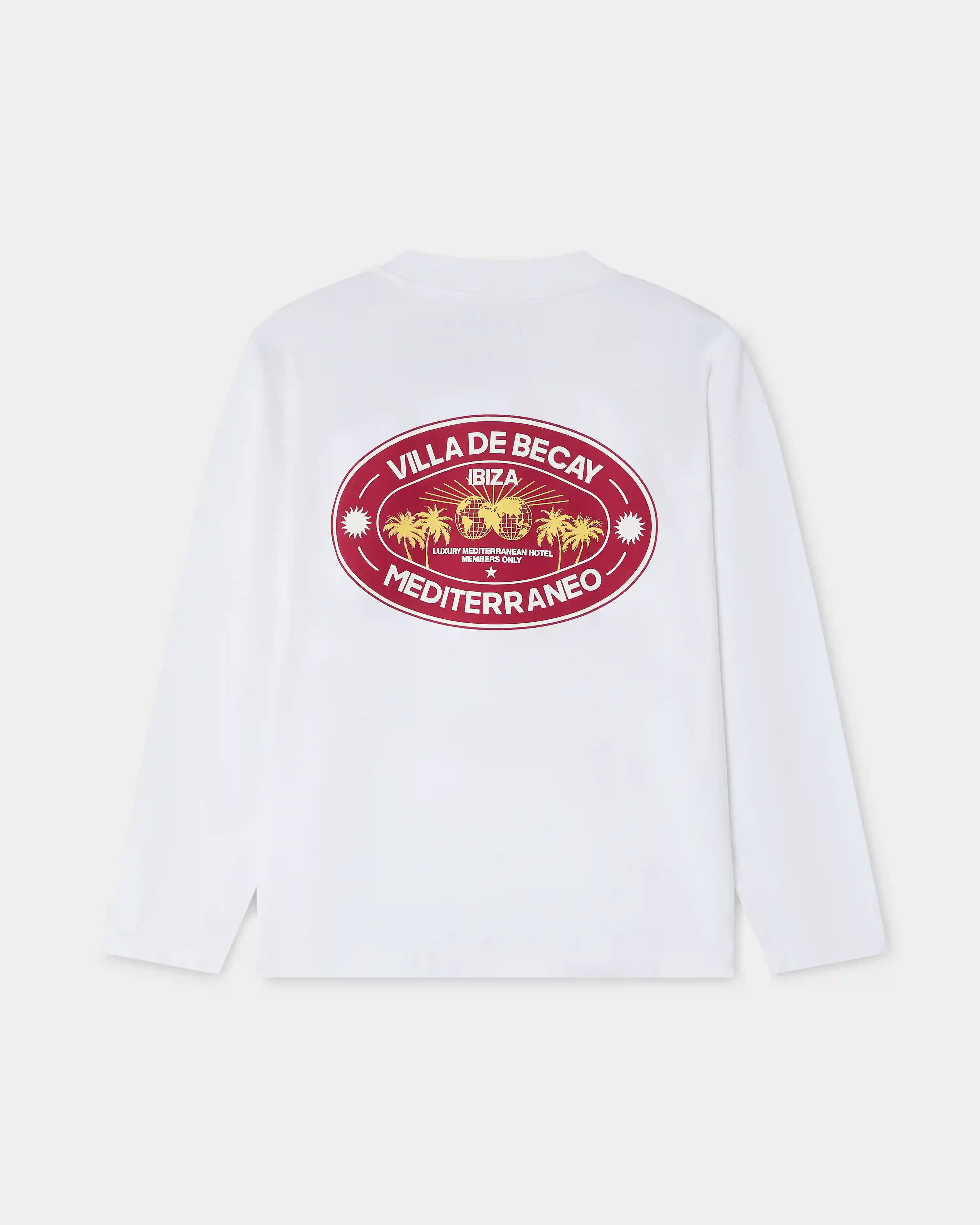 Hotel Longsleeve White & Red