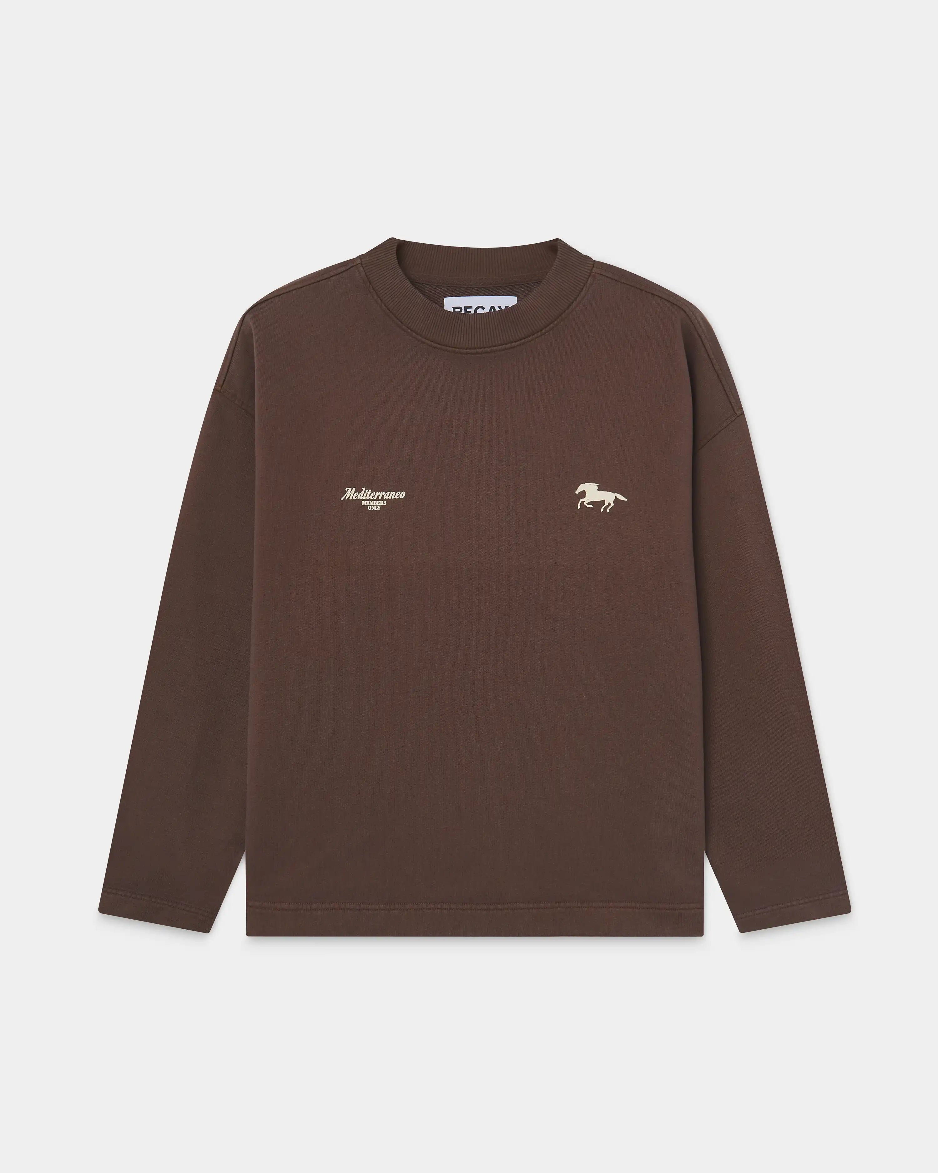 Race Track Crewneck Brown