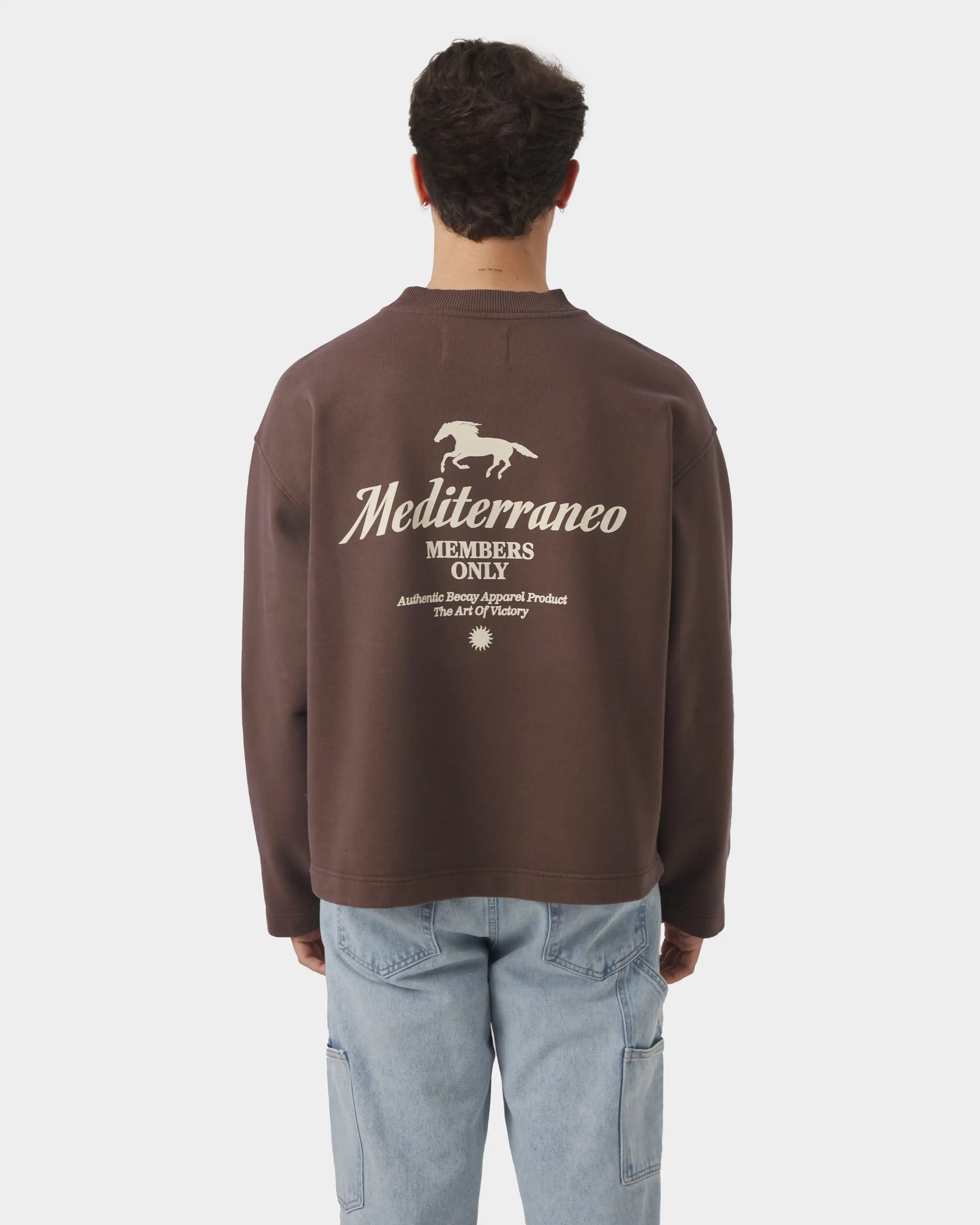 Race Track Crewneck Brown