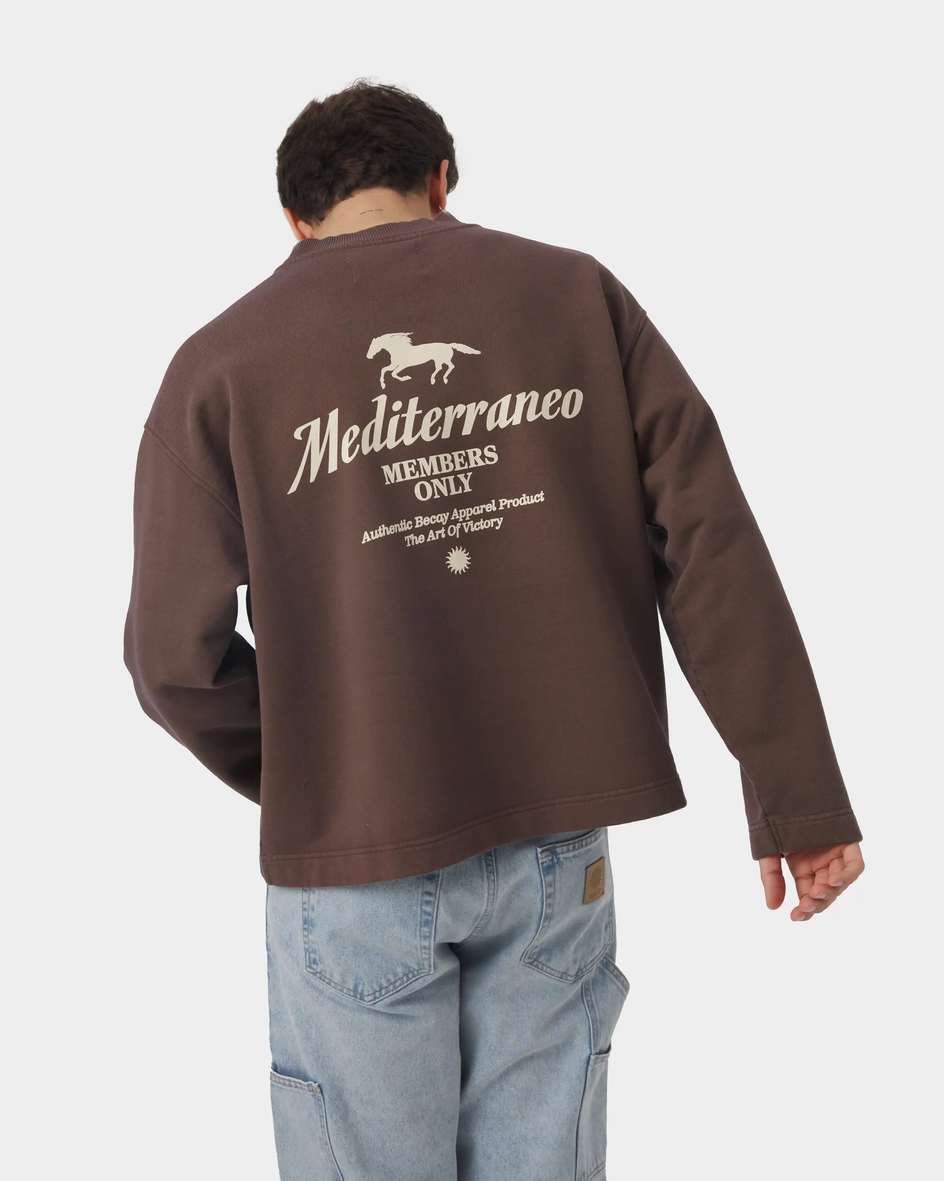 Race Track Crewneck Brown