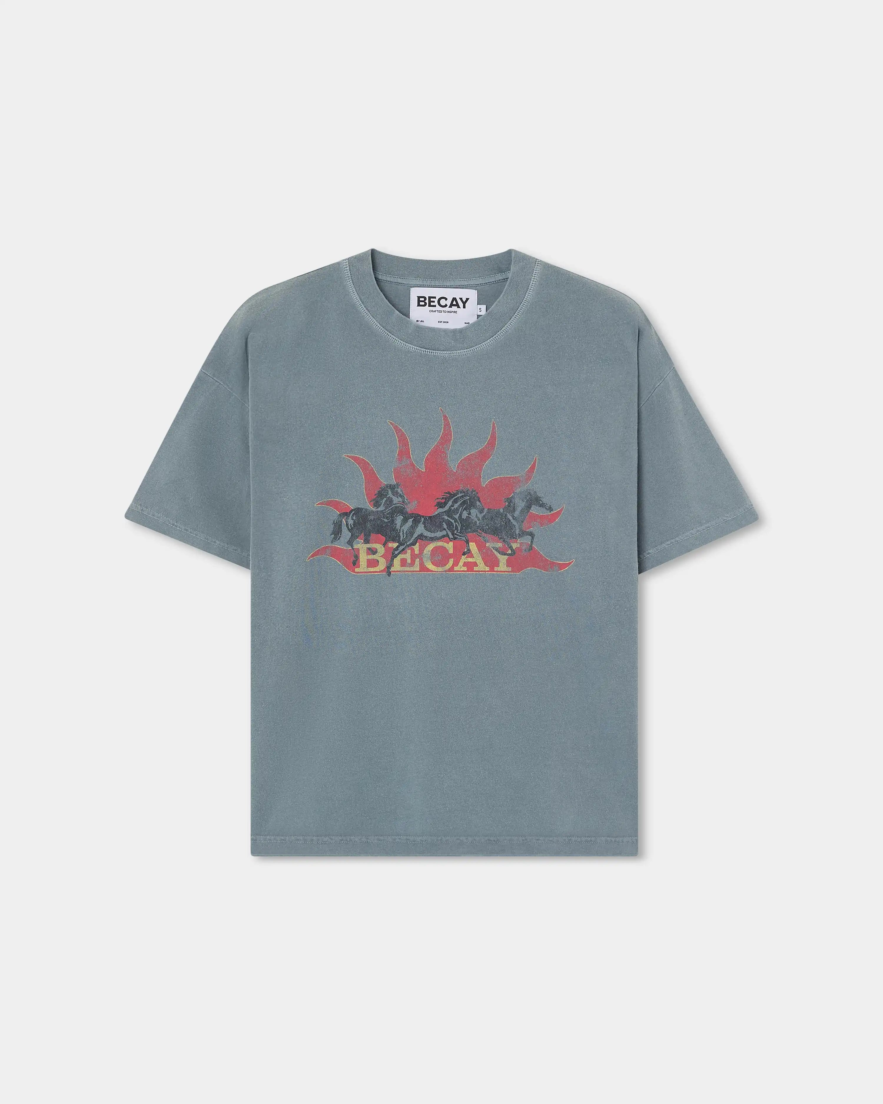 Horses T-Shirt Grey