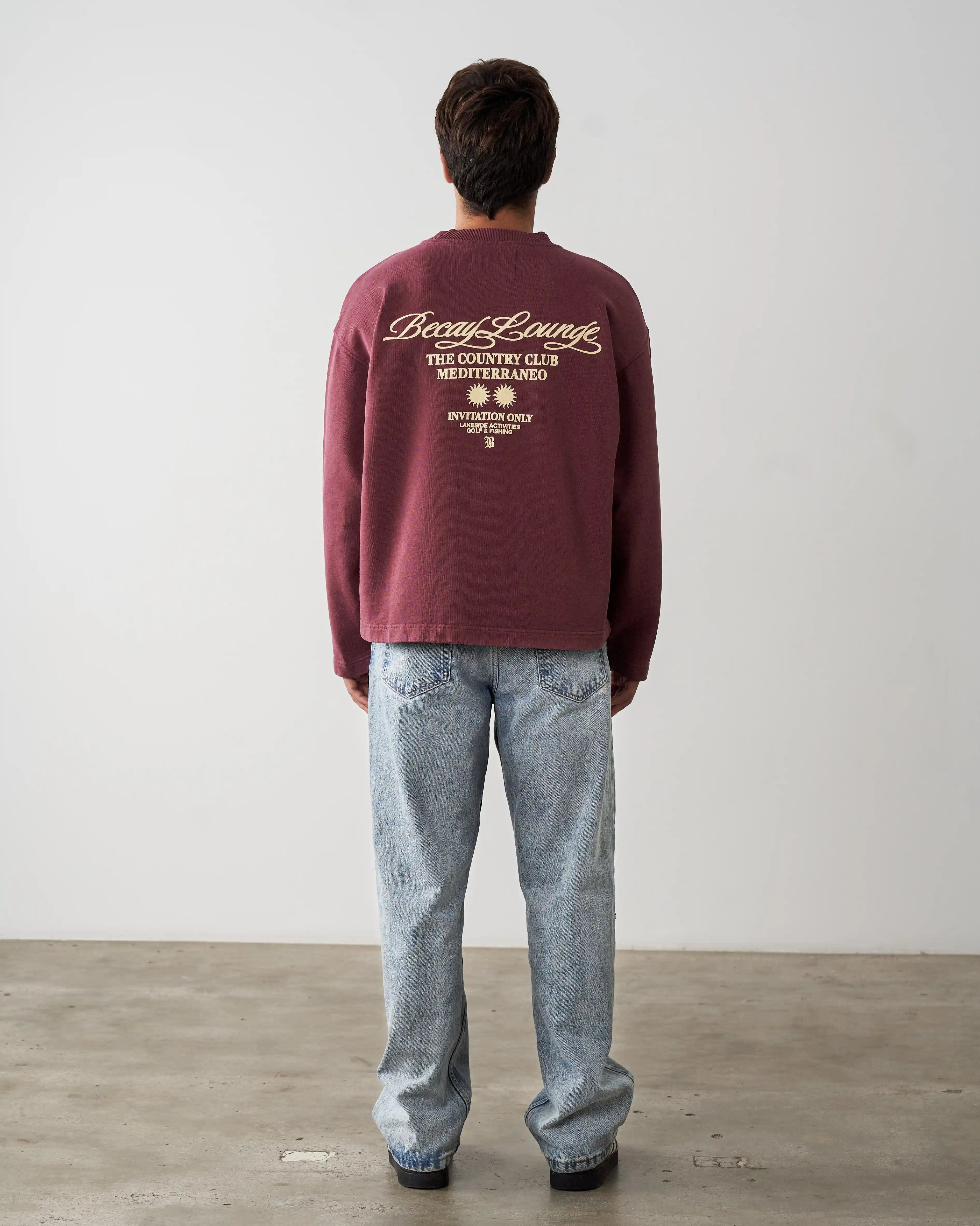 Club Crewneck Wine