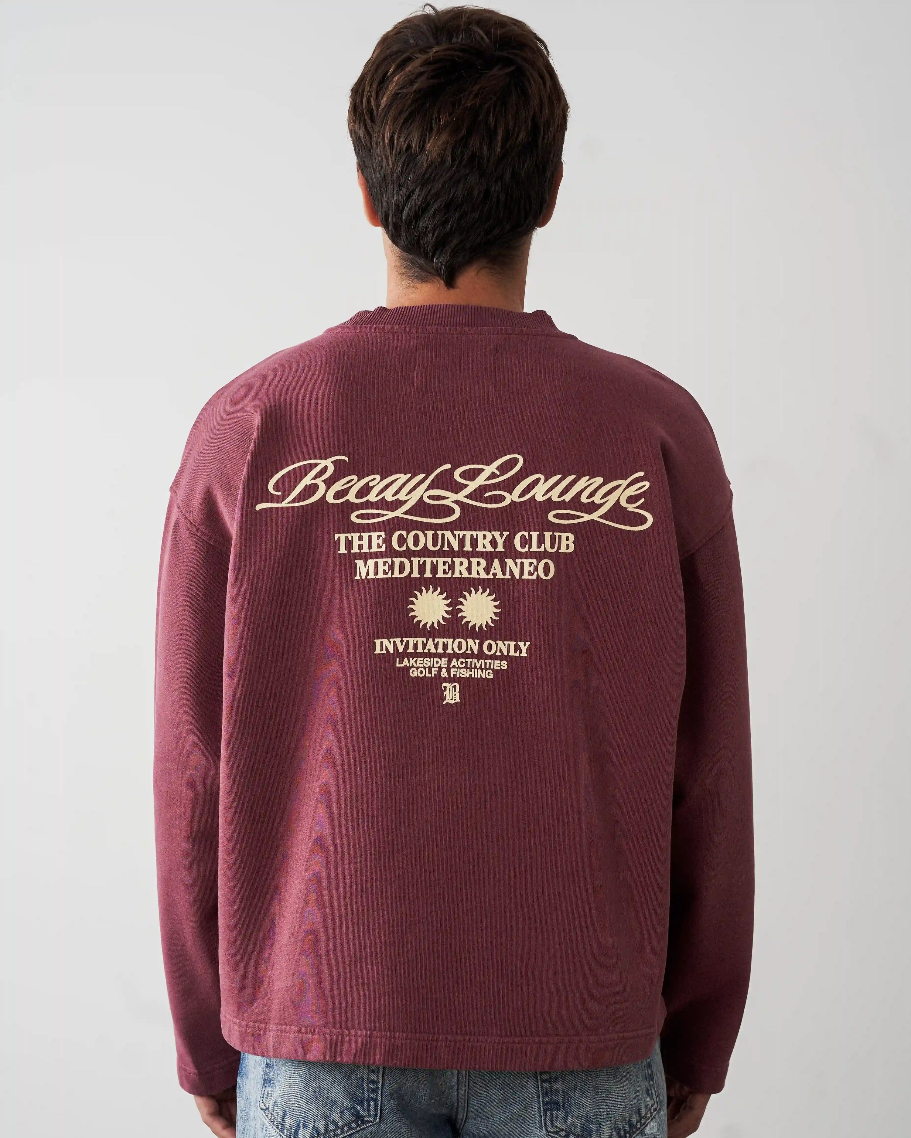 Club Crewneck Wine