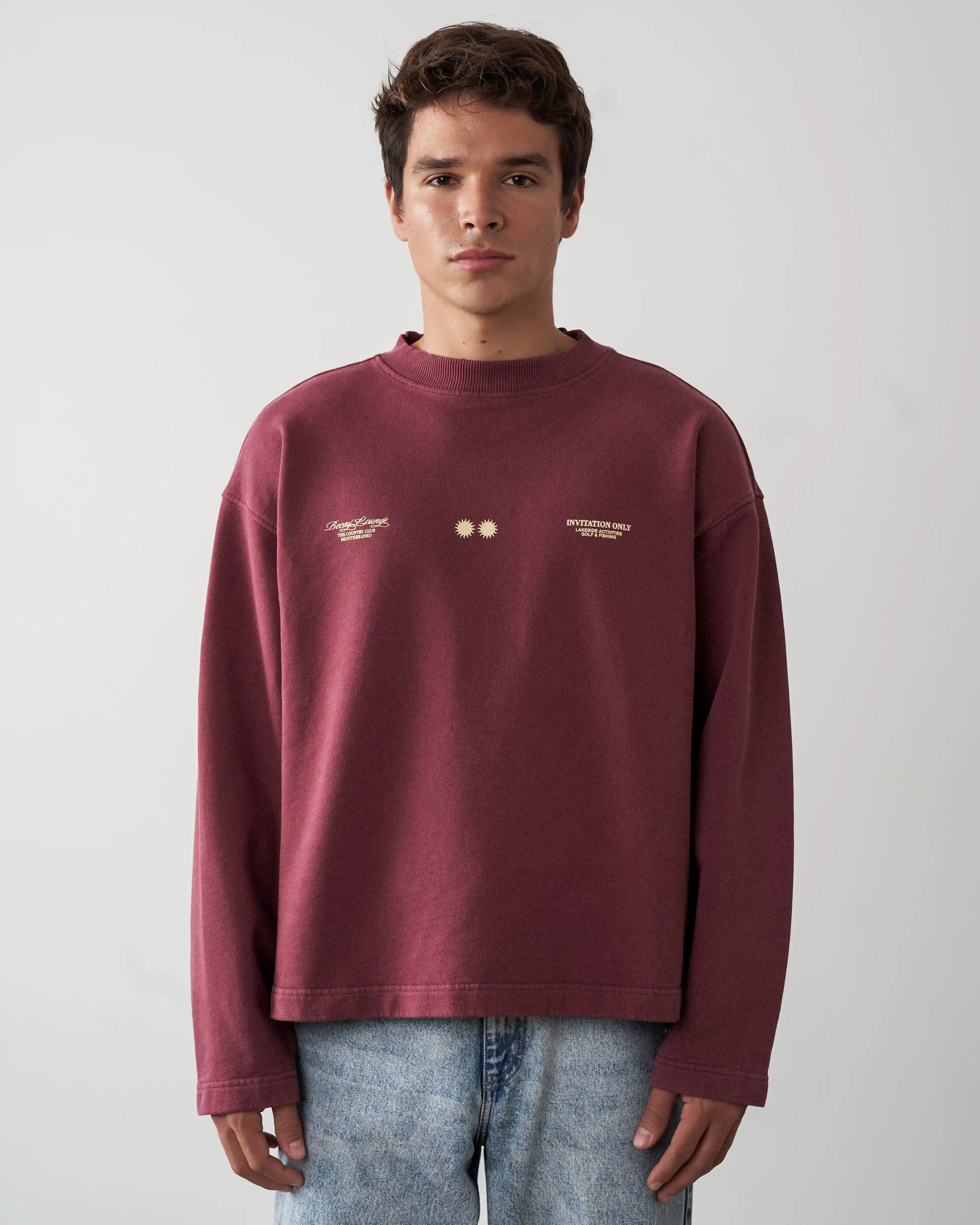 Club Crewneck Wine