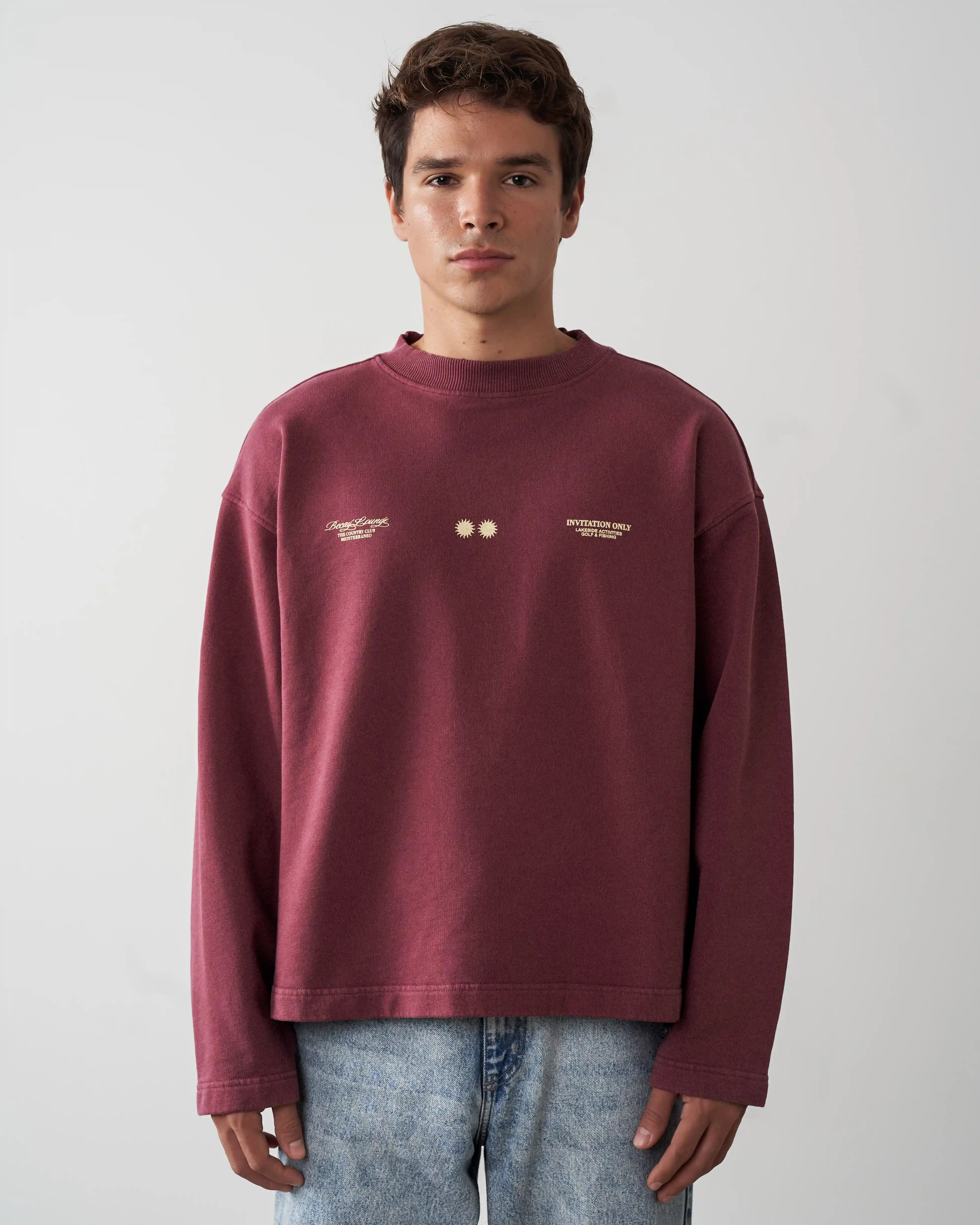 Club Crewneck Wine