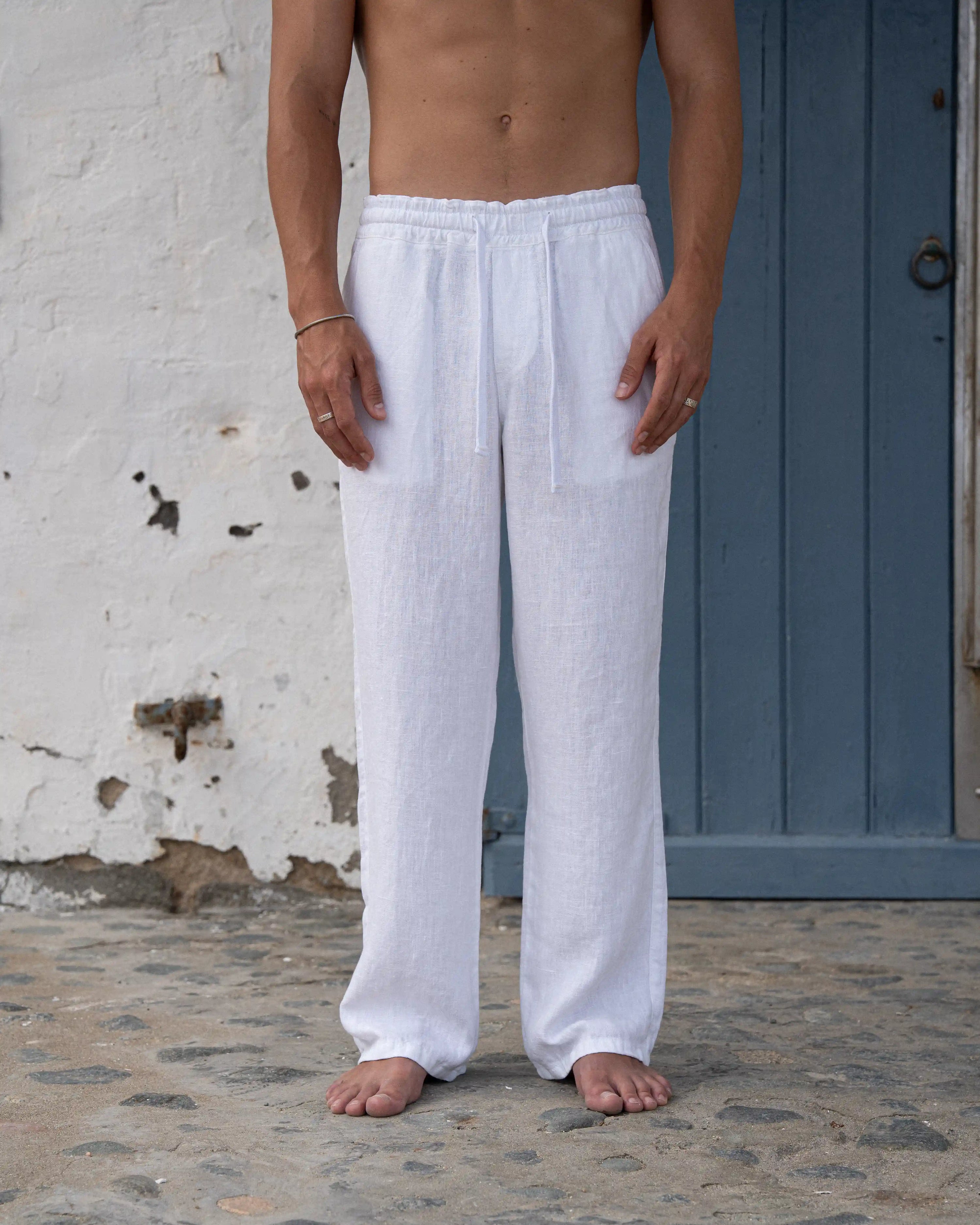 Bone Linen Pants
