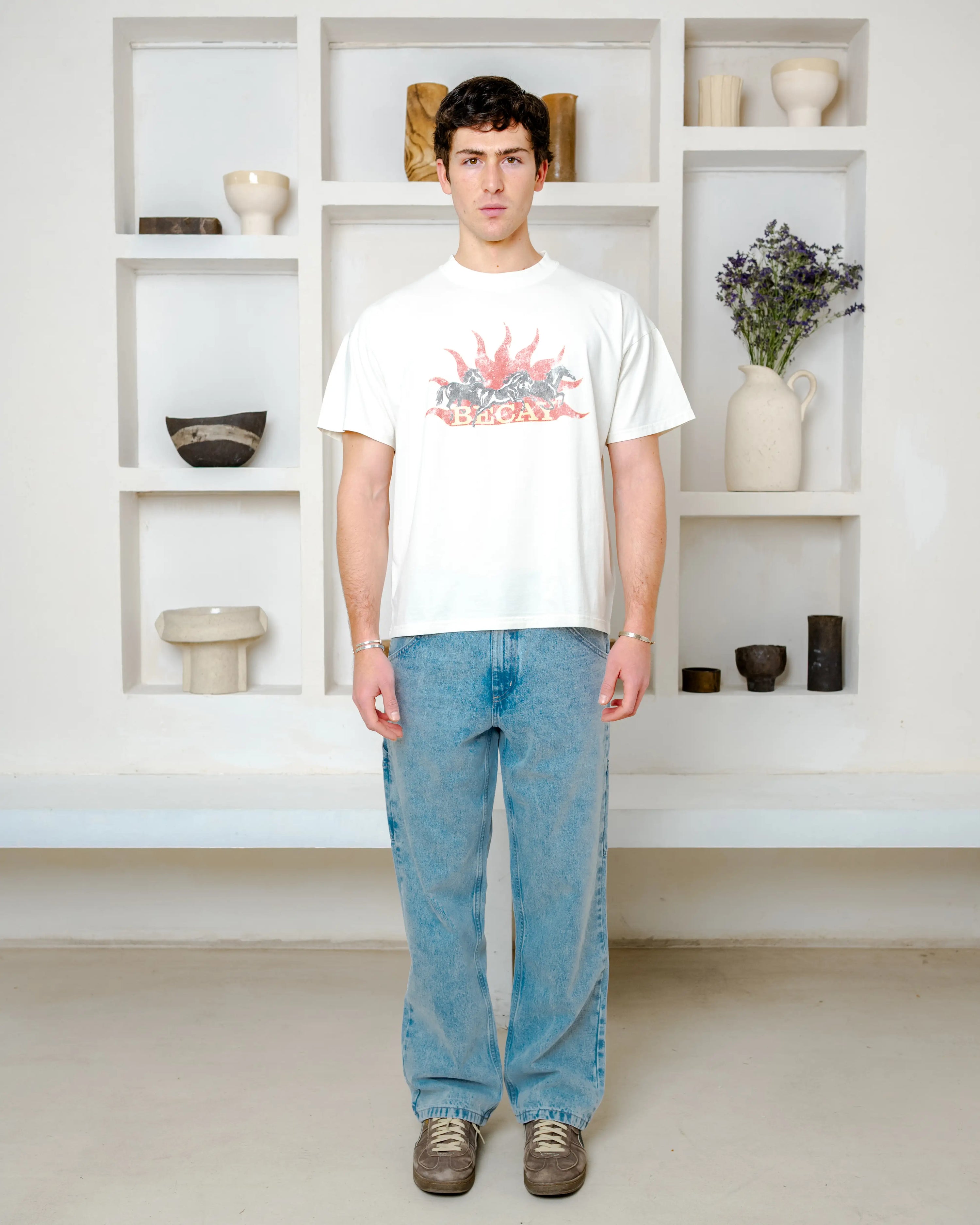 Horses T-Shirt Cream