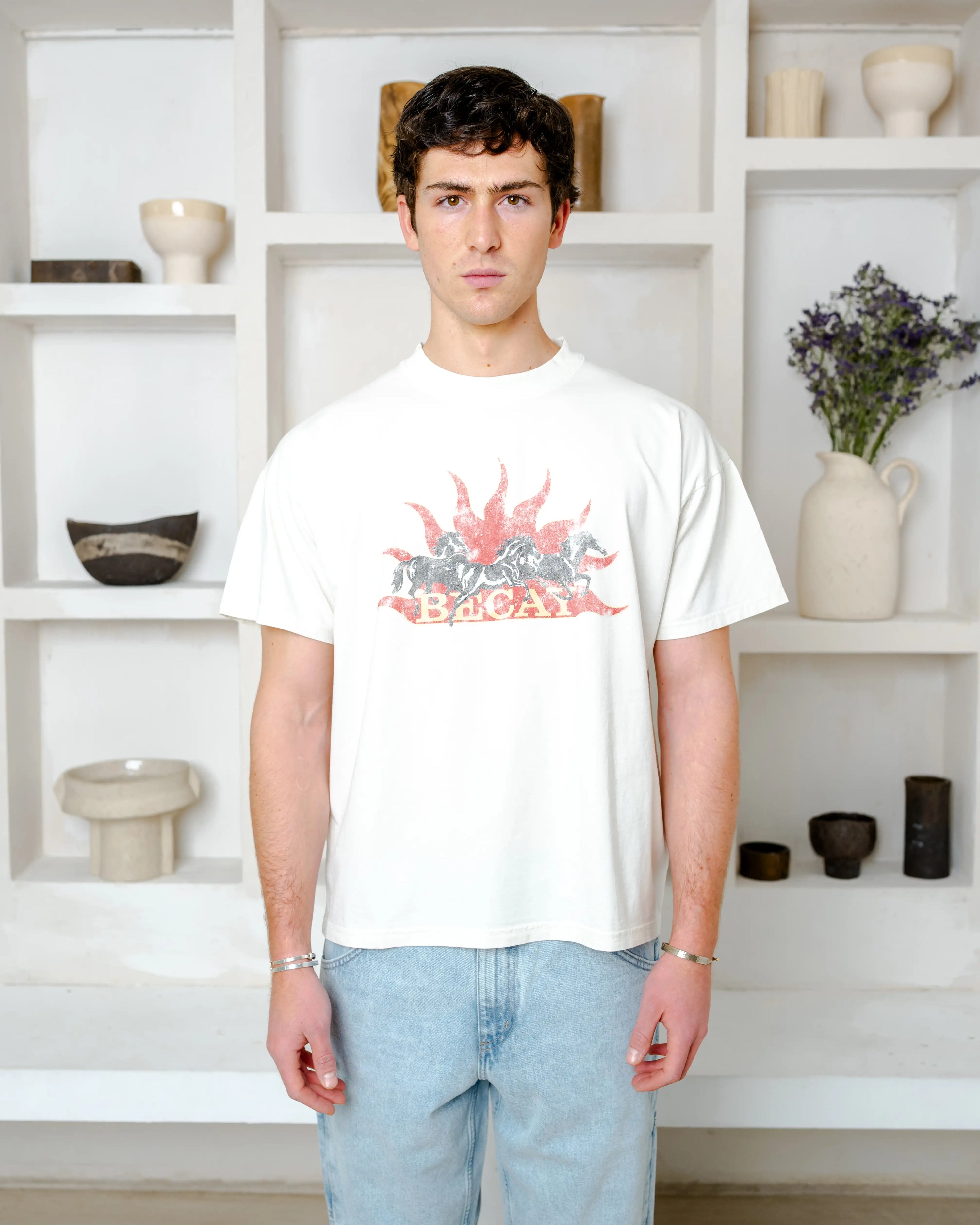 Horses T-Shirt Cream