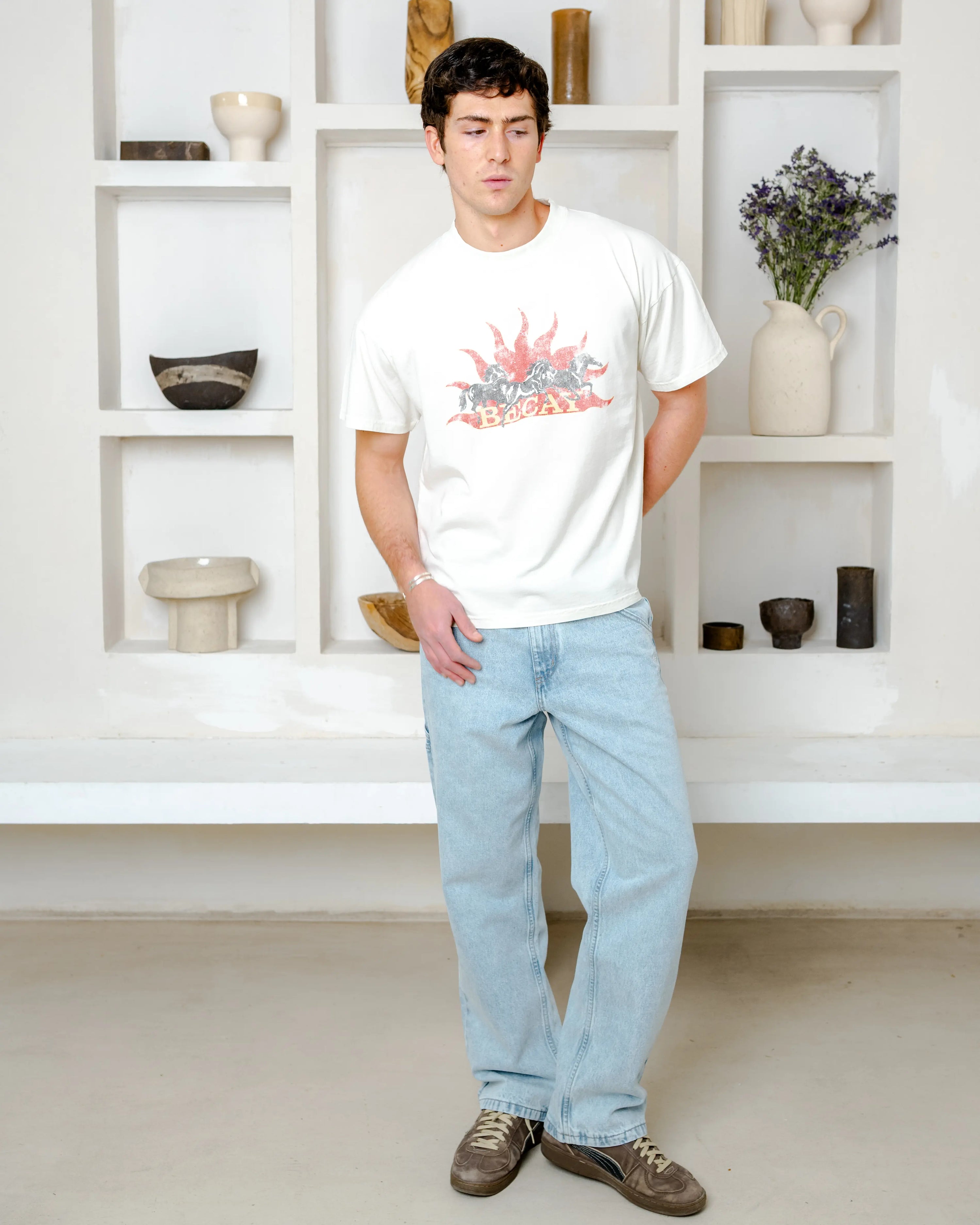 Horses T-Shirt Cream