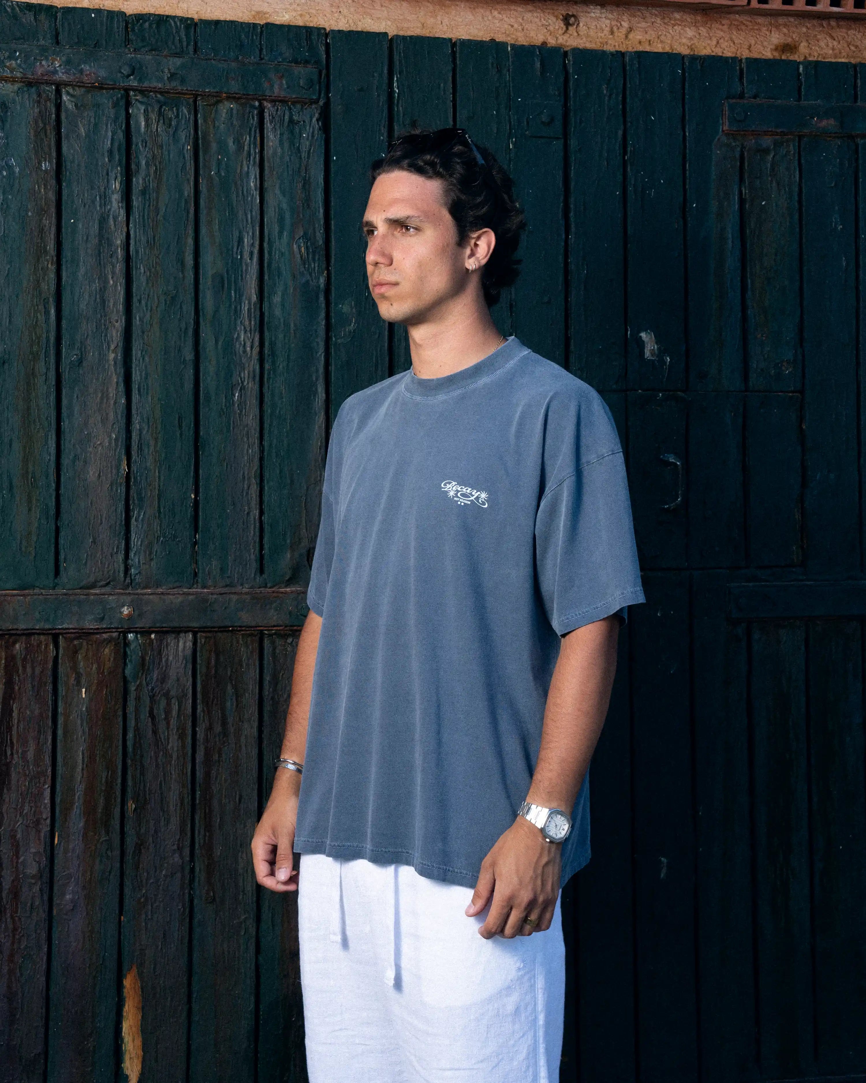 Flowers T-Shirt Blue