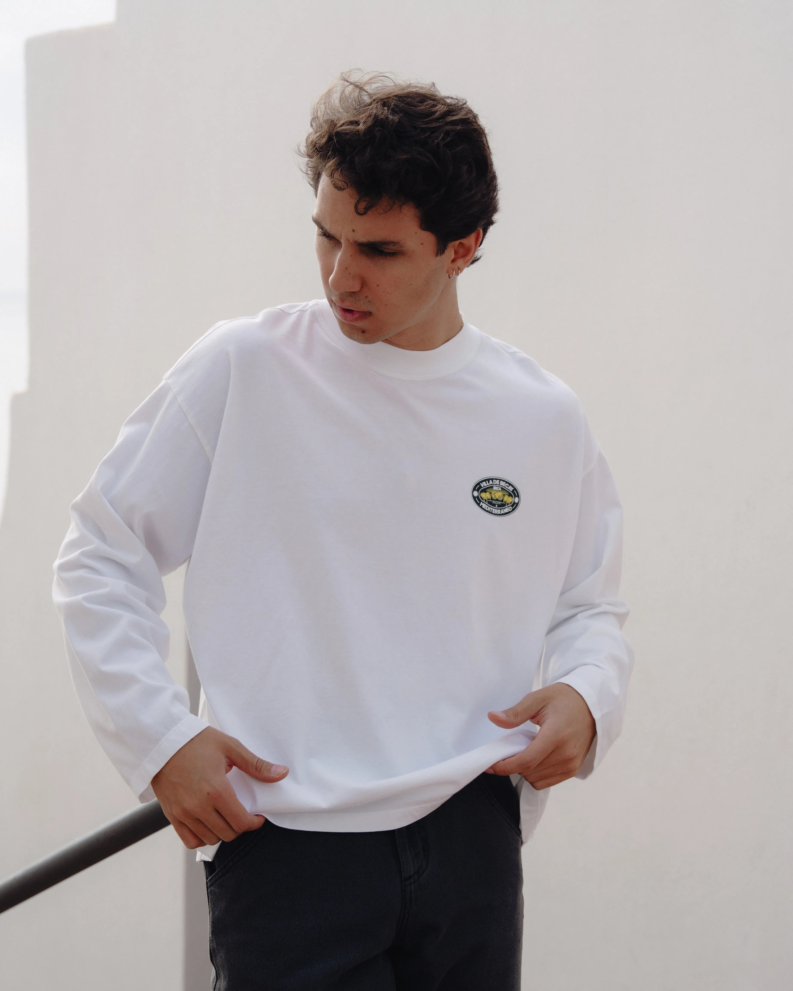 Hotel Longsleeve White & Green