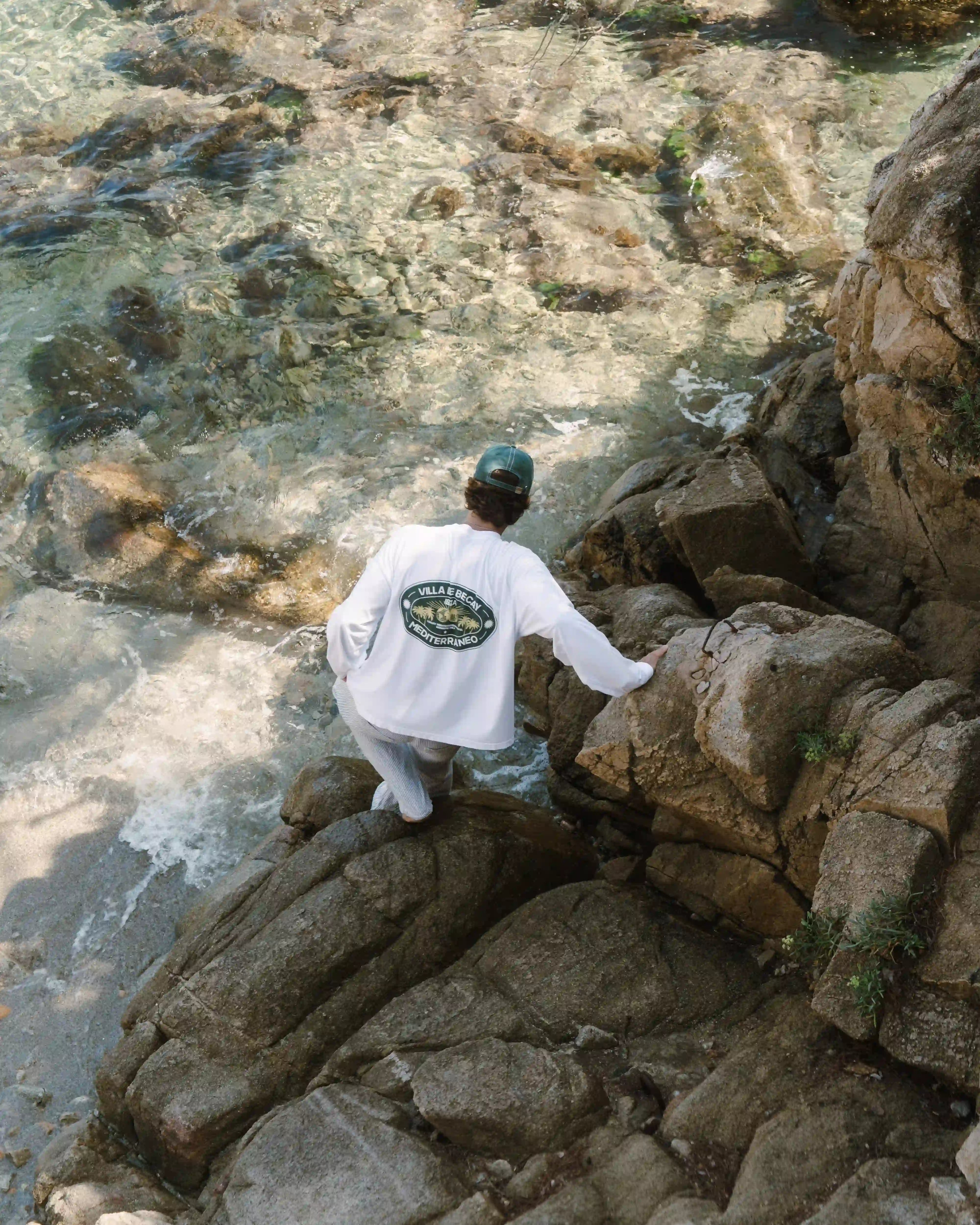Hotel Longsleeve White & Green