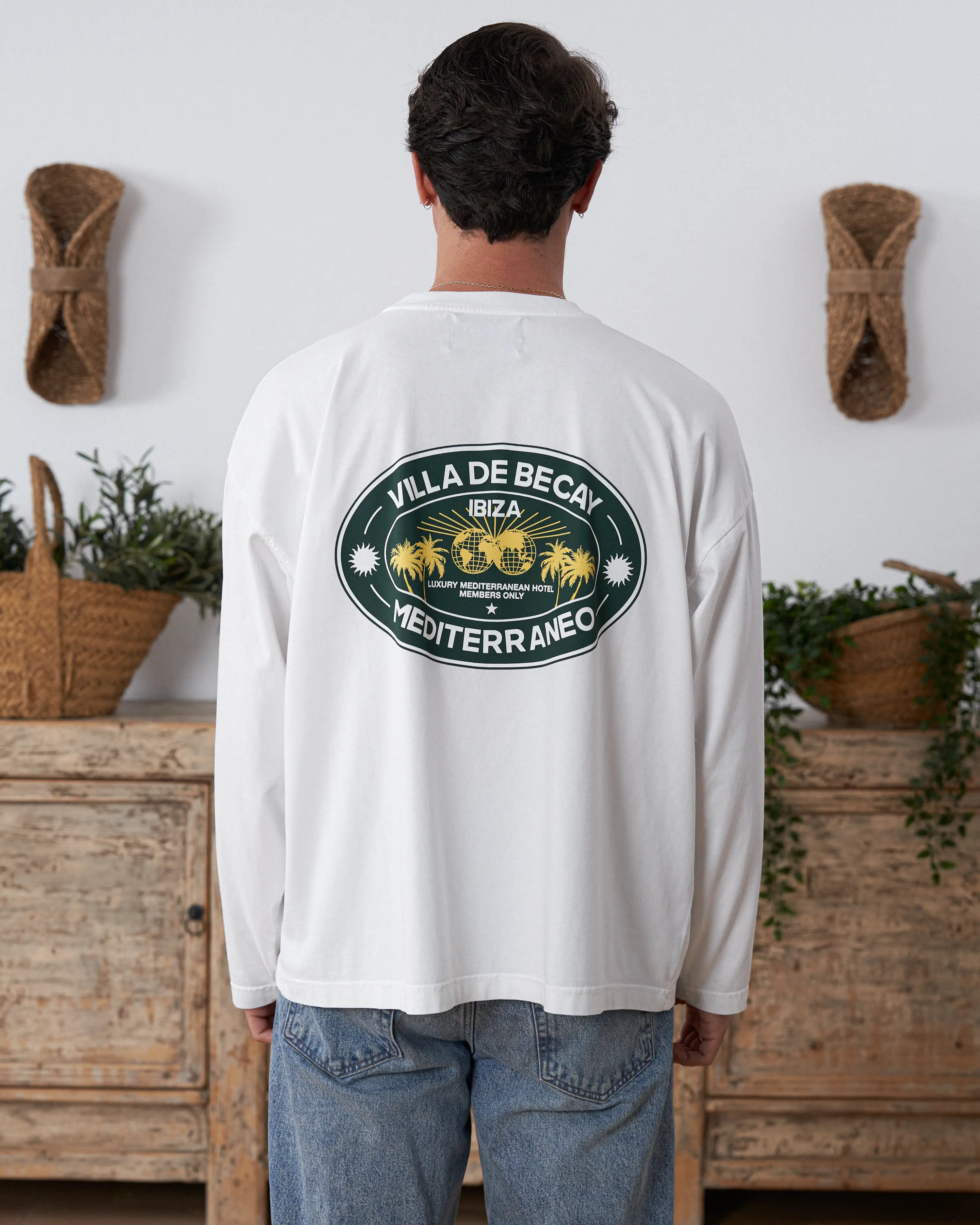 Hotel Longsleeve White & Green
