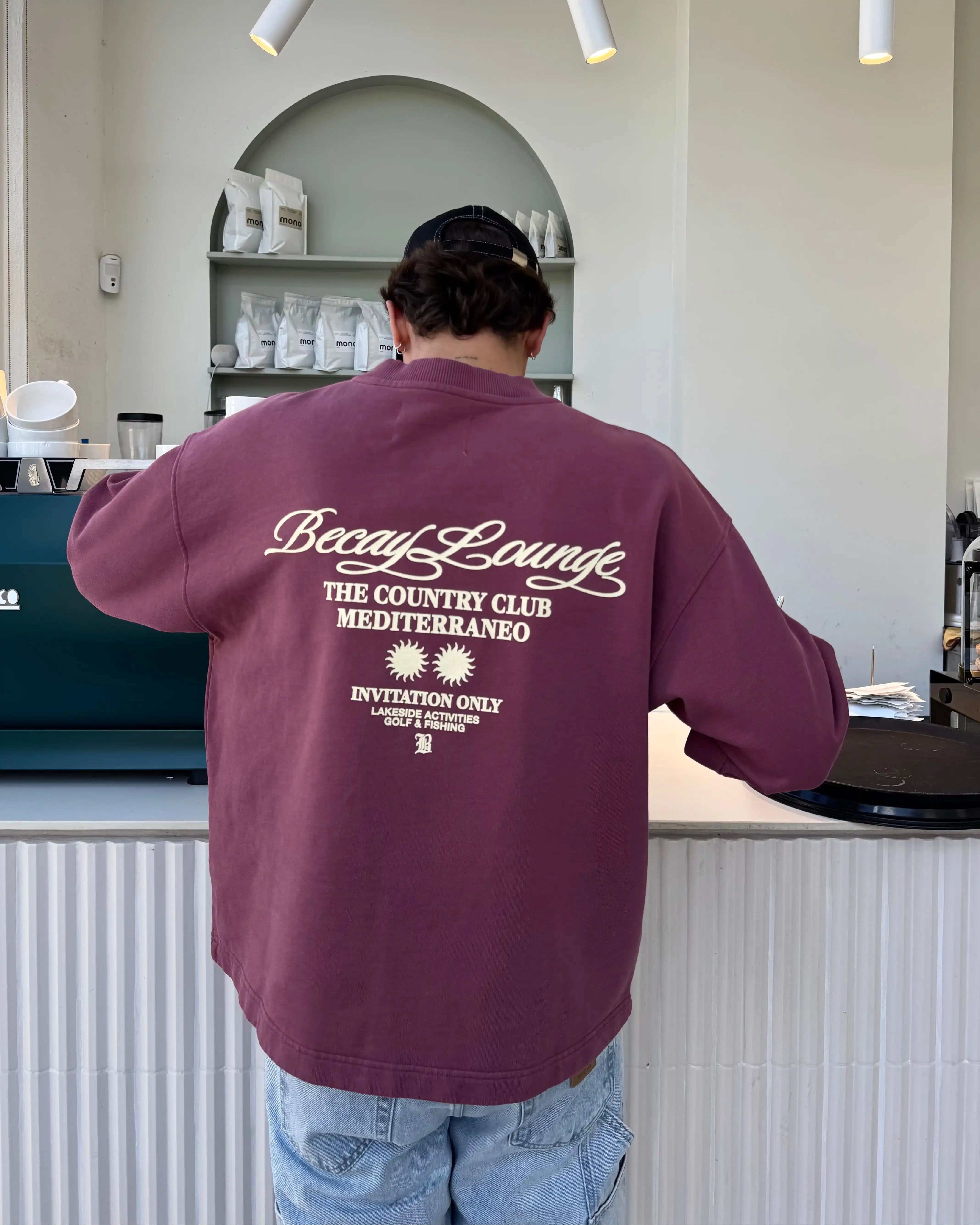 Club Crewneck Wine