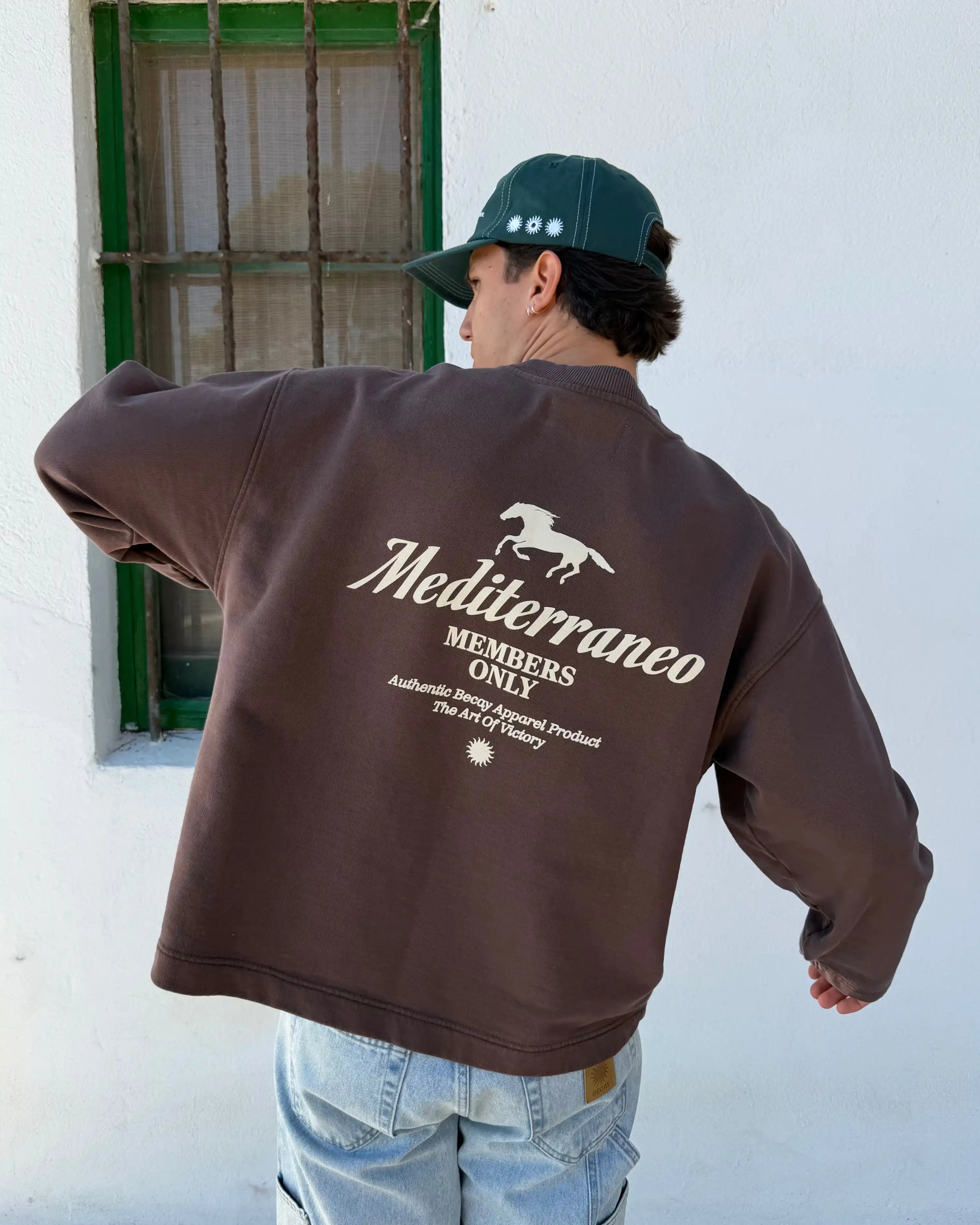 Race Track Crewneck Brown
