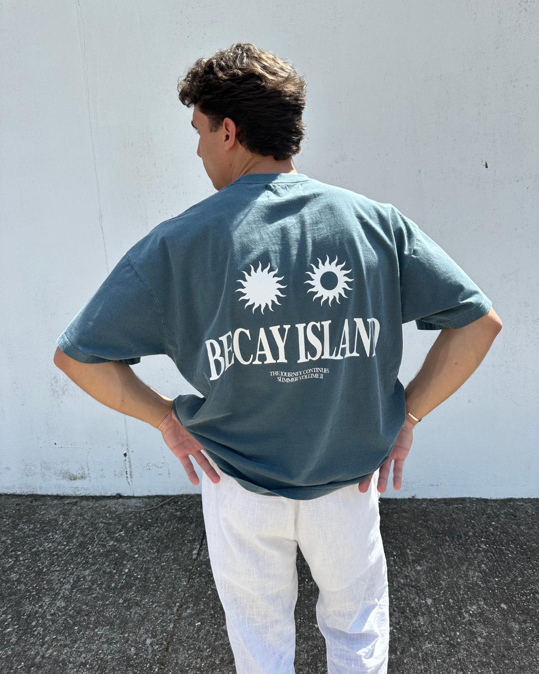 camiseta verde becay island soles