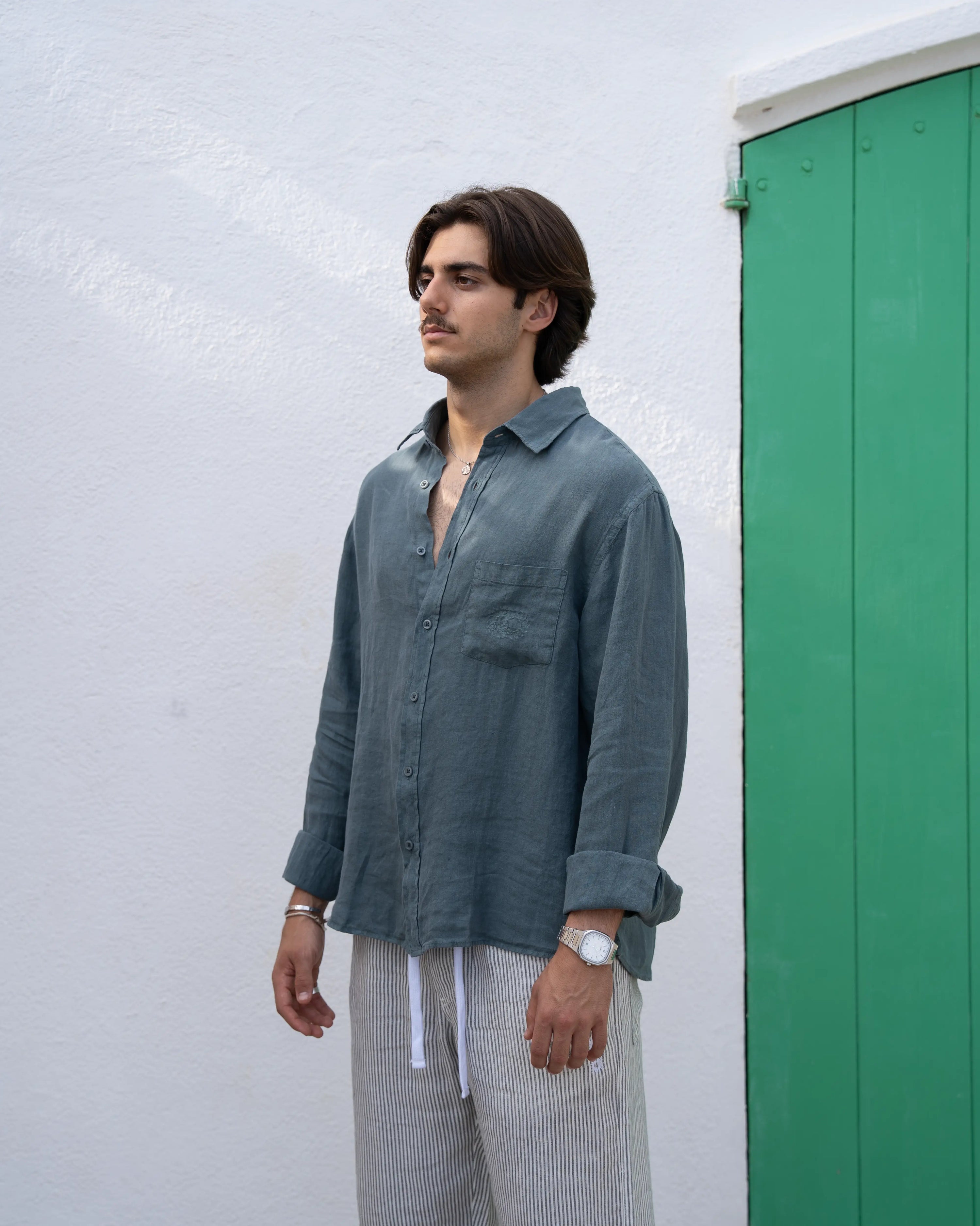 Linen Shirt Green